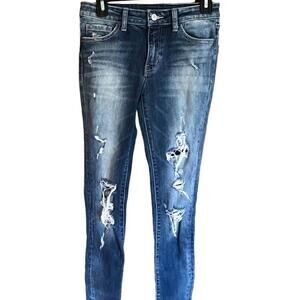 Vervet by Flying Monkey high rise skinny ankle distressed jeans size 26 / 4